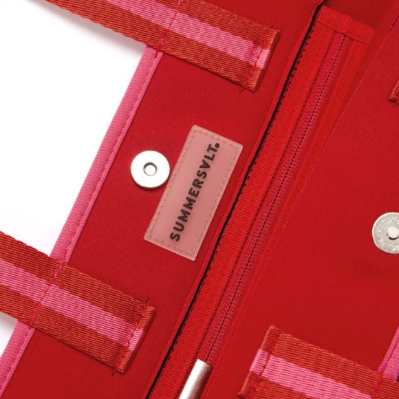 Summersalt Neoprene Beach Tote in Pink/Red *New in pkg* - Picture 2 of 5